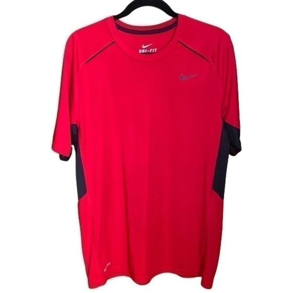 Nike Other - Nike T Shirt Medium Mens Red Black Short Sleeves Legacy Training Dri Fit Crew